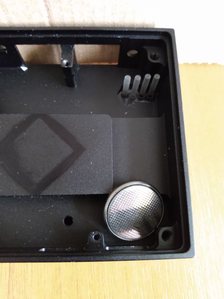 Battery USB ports side of case.