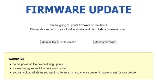 firmware update Web-UI firmware update Web-UI