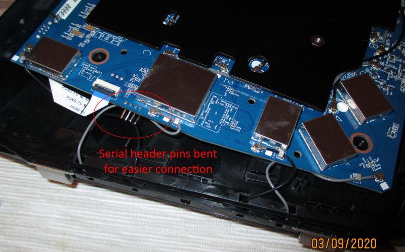 Netgear RAX120 serial header