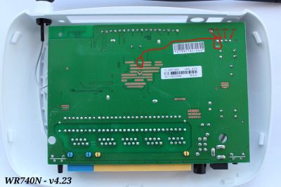 TL-WR740N v4.23 case back view pins layout and serial fix TL-WR740N v4.23 case back view pins layout and serial fix